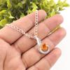 Natural Citrine Gemstone 925 Sterling Silver Jewelry For Women's Gift Pendant1" CP-24-1