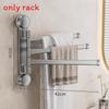 Modern Minimalist Plastic Rotating Towel Rack With Suction Cups For Bathroom Organization
