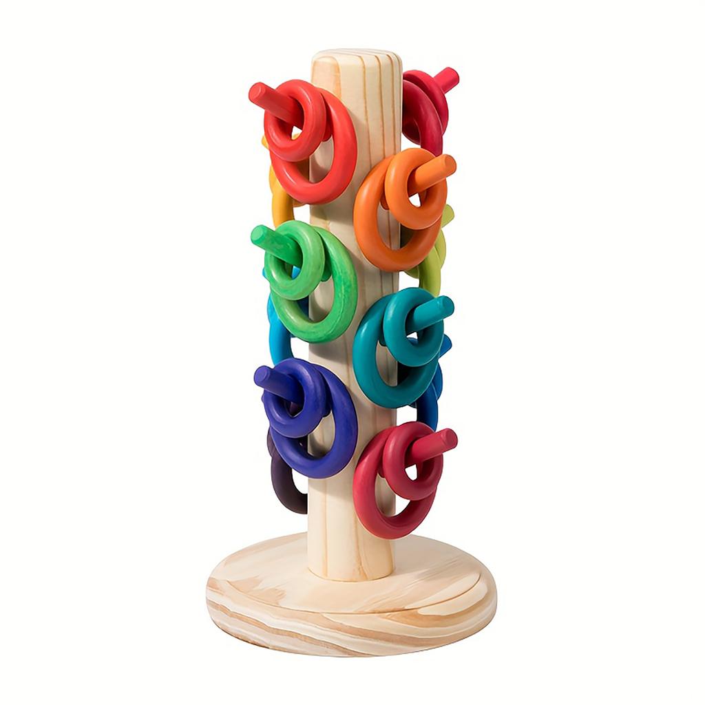 Wooden Tree Circular Hand Eye Coordination Puzzle Toy