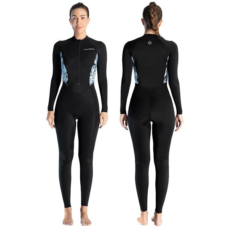 Women Full Body Swimsuit Rash Guard Lycra Thin Wetsuit One Piece Swimwear Zipper Long Sleeve Diving Skin Beachwears Sun Protect
