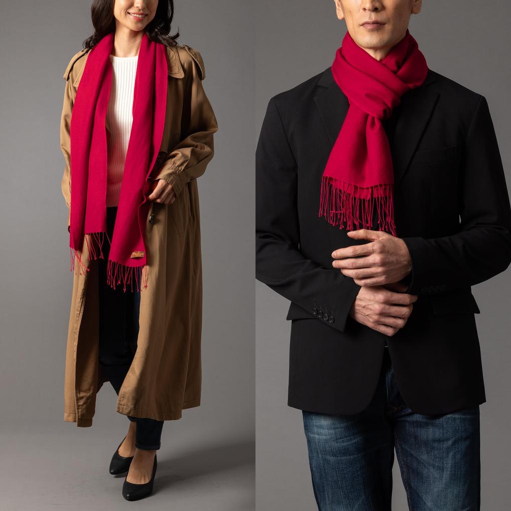 60th Birthday Cashmere and Silk Wine Gift Boxed [Pashmina Collection] Gift, Scarf, Red, 30x170cm,