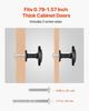 Cabinet Knobs, 30 Pack, 31 mm Black Zinc Alloy Drawer Pulls & Door Handles, Mushroom Kitchen Solid Knobs Dresser Handles, Cupboard Hardware with