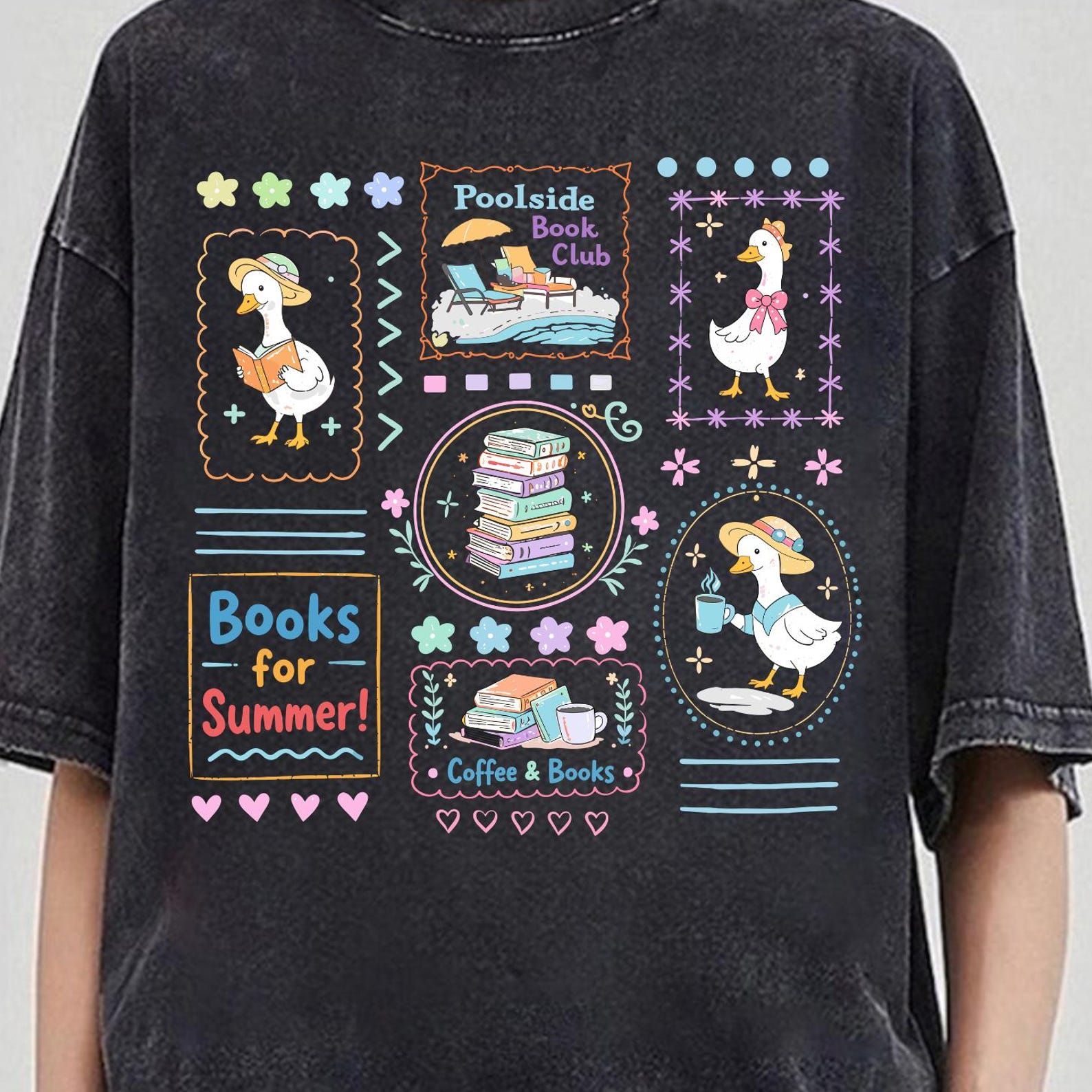 Goose Booked For Summer Tshirt, Summer Reading Tee, Teacher Reading Shirt, Book Lover Goose Shirt, Literacy Teacher Tee, Silly Goose Teacher L