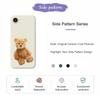 For iPhone 16e Case Brown Bear Doll Pattern Printing Straight Edge TPU Phone Back Cover
