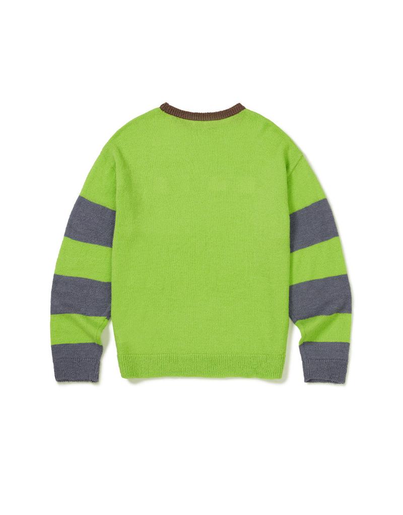 MMLG [Mmlg] Stripe Knit (Green)