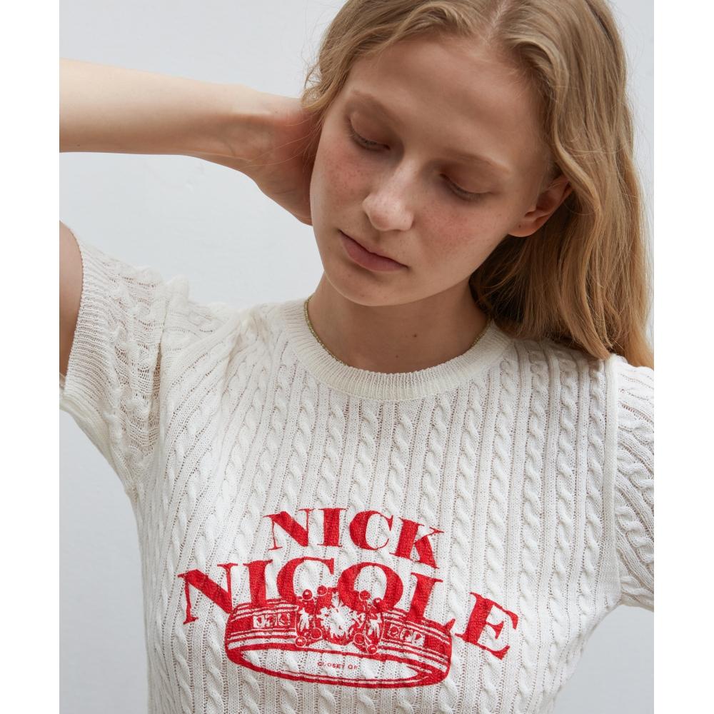 

NICKNICOLE NICOLE RING TWIST VINTAGE HALF KNITIVORY