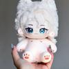 Genshin Impact Attribute 20cm Albedo Cotton Stuffed Dolls Cute Plush Puppet Toys for Children Adults Collectible Cos Model Gifts