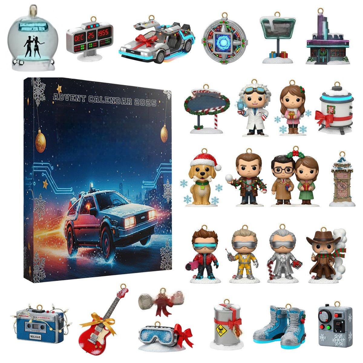 

2D Плоская Коробка Самолет 24 шт. Серия Адвент-календарь Рождественский Отсчет One Size зелёный