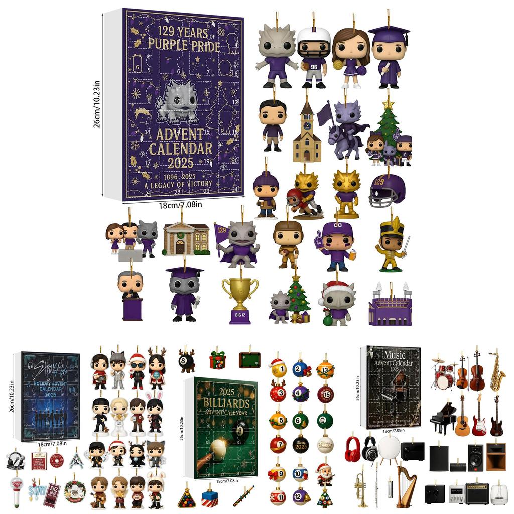 Stray Kids Weihnachts-Adventskalender mit 24 Acryl-Dekorationen zum Verschenken in der Weihnachtszeit