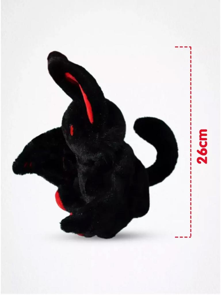 Black Bat Rabbit Plush Doll Stuffed Animal Cuddly Toy Birthday Gift Holiday Gift for Halloween Christmas  Devil Companion Toys