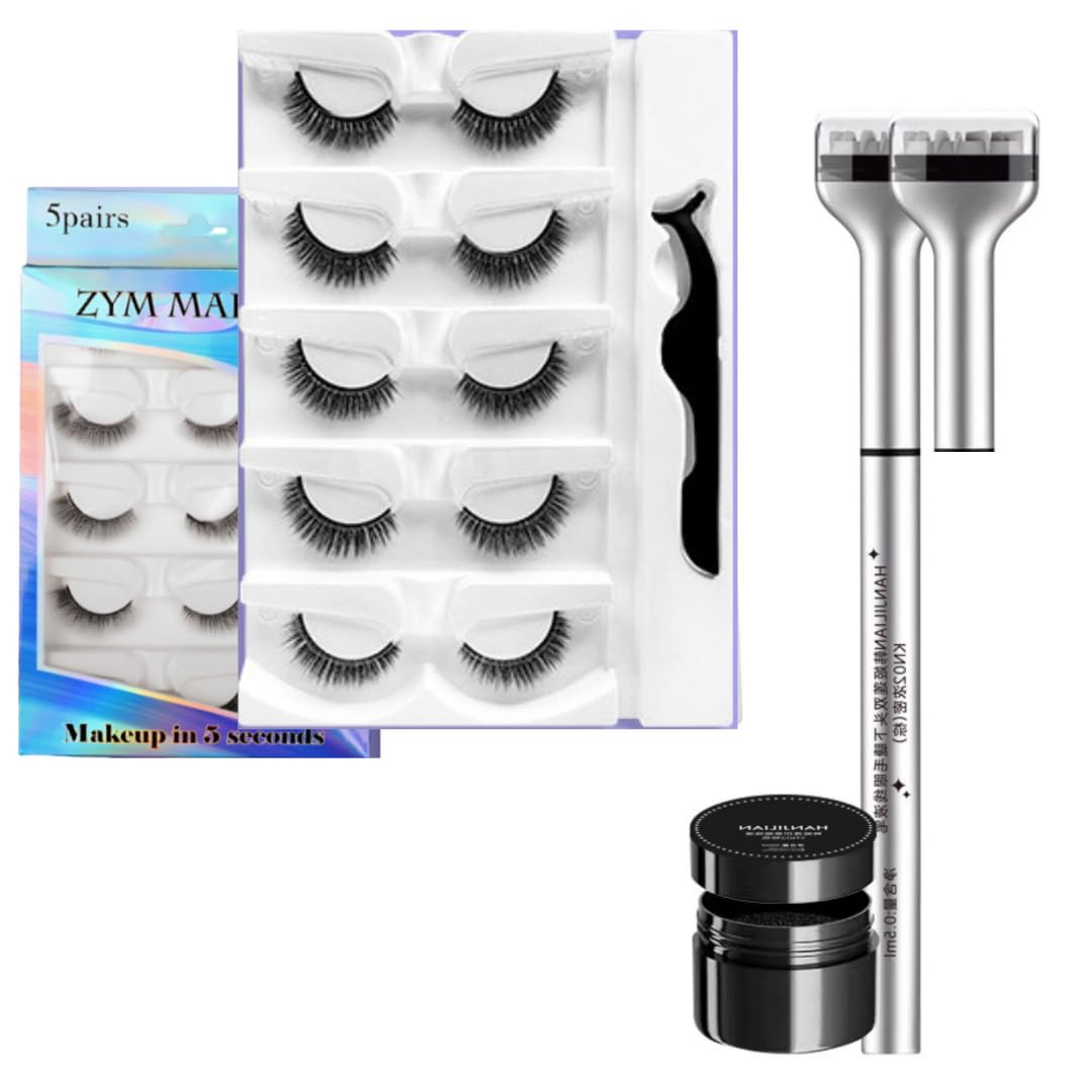 [VanFROSTED] Pitapon Time-Saving Self-Adhesive Eyelash Stamp Set - No Glue Needed - 3D Volume - Easy for Beginners - No Glue Required -