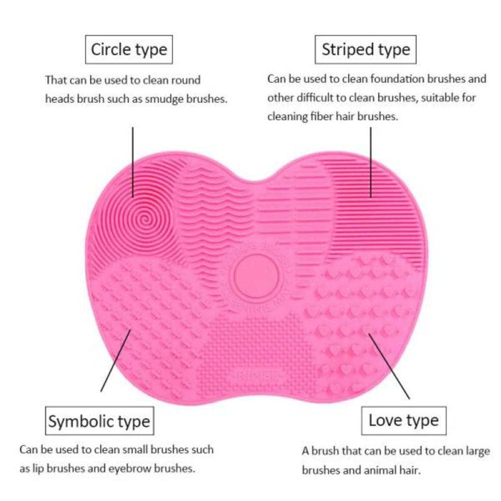 Brush Cleaner Brush Cleaner Silicone Brush Cleaner Cosmetics Makeup Washing Gel Cleaning Mat Foundation Pad Scrub Board,