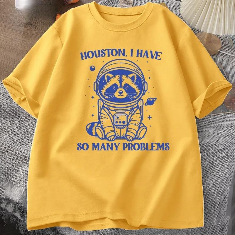 Houston I Have So Unisexy Questions Funny Raccoon Emoji Designs Trash Panda Themed Unisexs Topsunisex Clothing Fashion Y2k Top