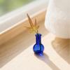 Miniature Vase, Tiny Blue Glass Vase, Small Flower Holder, Cute Mini Vase for Miniature Houses DIY Refrigerator Magnets (Magnets Not Included)