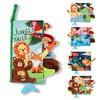Montessori Baby Cloth Book [Fun and Educational! Professional Recommendation] Educational Toy for Ages 0+ Play with the Tail! Crinkly Sound Toy, Soft,