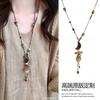 Retro ethnic style long pendant necklace light luxury niche high-end sweater chain temperament versatile personality jewelry women