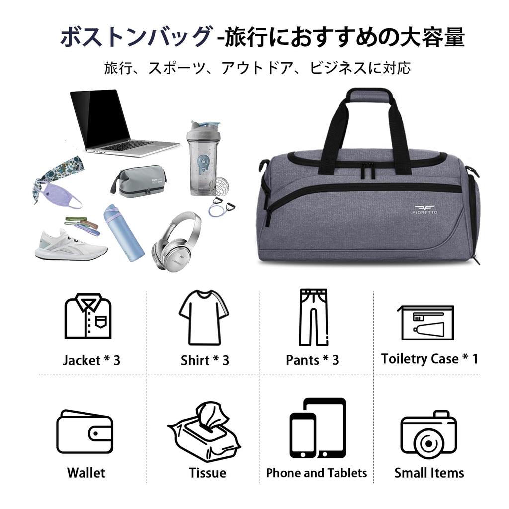 Bag Golf Travel Large Capacity Sports Bag with Shoe Compartment Gym Bag Travel Bag School Bag Lightweight Stylish Popular Wet Dry Separation Unisex