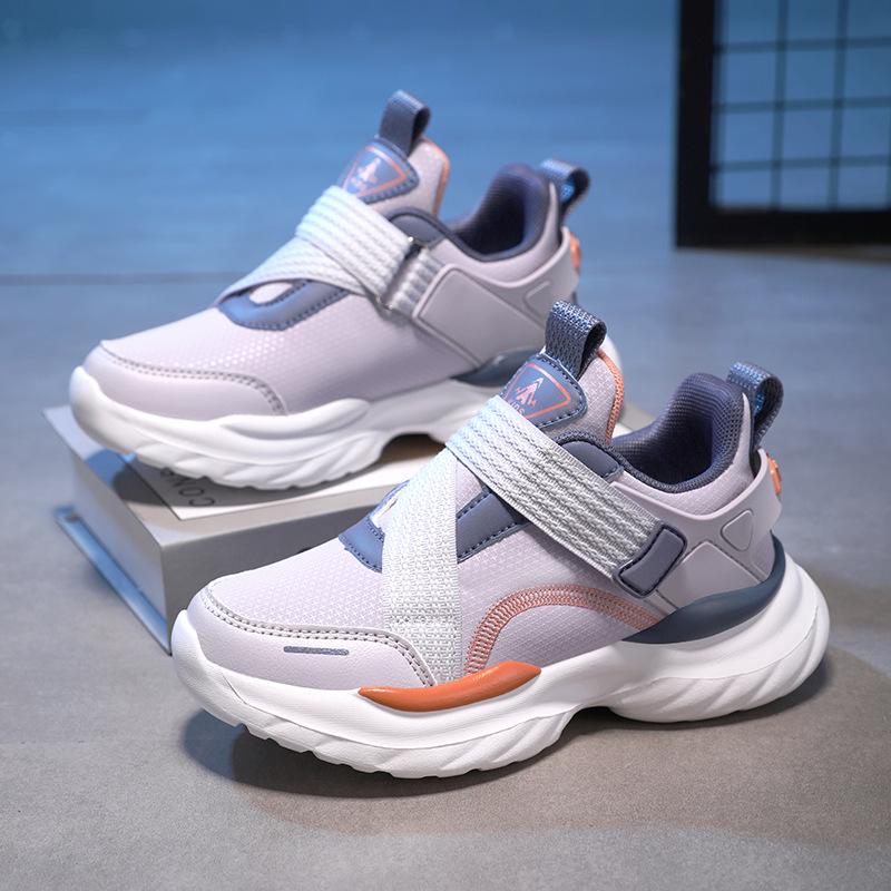 

Kids Lightweight Breathable Sneakers - Leather & Mesh for Boys & Girls 38