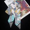 Women Flower And Bird Printing Skinny Bag Scarf Brand Silk Foulard Women Neck Tie Head Scarves For Ladies 5*88cm