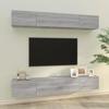 VidaXL Wall-mounted TV Cabinets 4 Pcs Sonoma Grey 100x30x30 Cm 3114196