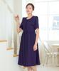 L By L Purple Square Collar Button Summer Dress
