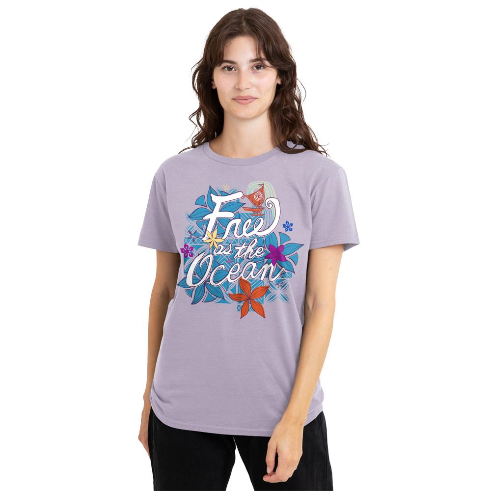 Moana Womens/Ladies Free As The Ocean T-Shirt