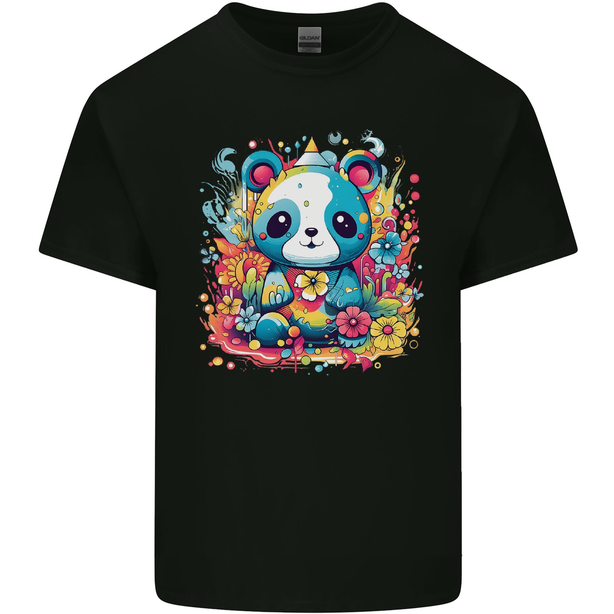 Cute Kawaii Panda Bear Unisexs Light Cotton TShirt S