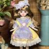 30cm BJD Toddler Princess Doll with Long Hair and Flower Accessory