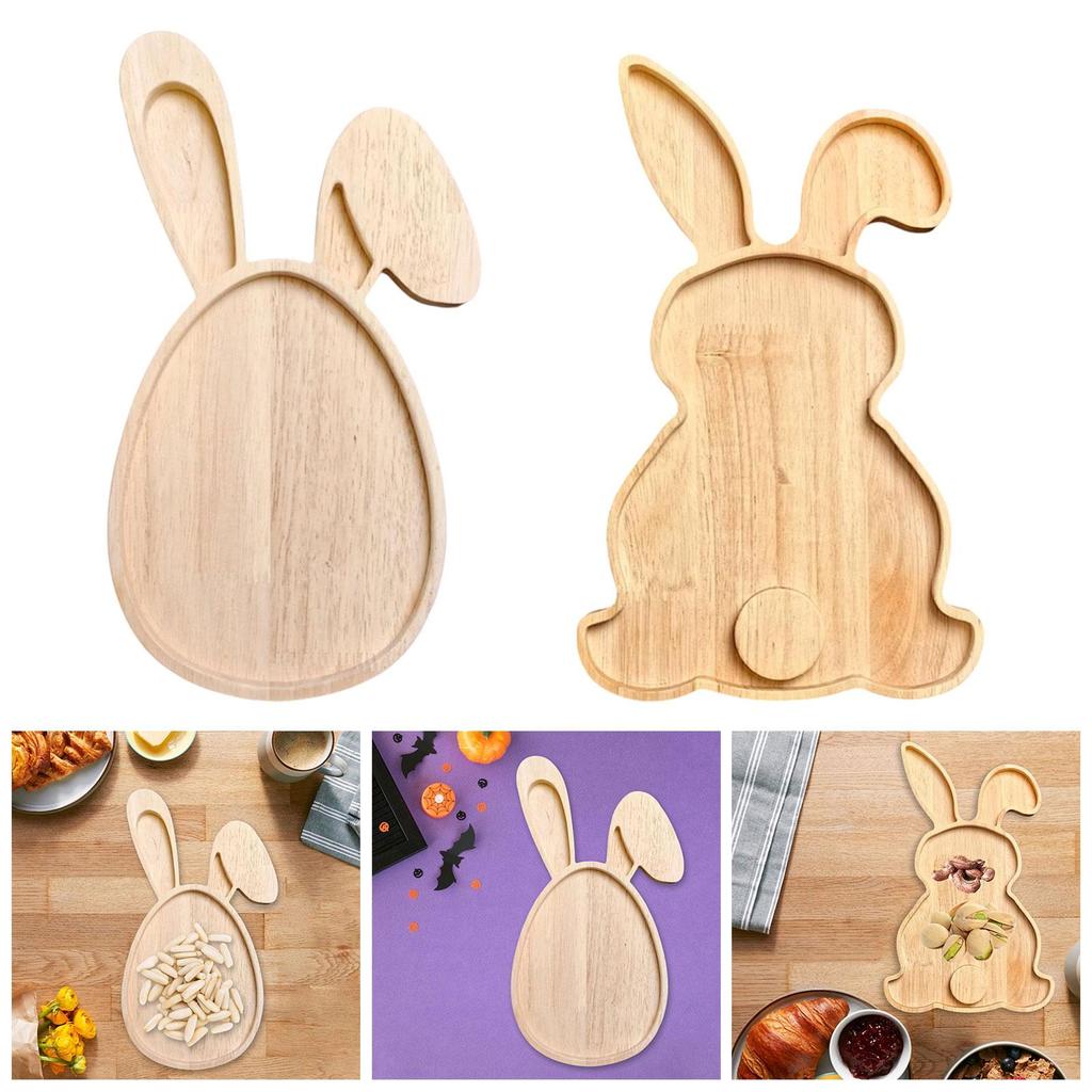 Rabbit Shaped Charcuterie Board Kitchen Chopping Board Platter Rabbit Shaped for Fruit Salad Cake Housewarming Gift Easter