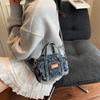 Vintage Denim Women's Small Purse and Handbags Large Capacity Bowling Crossbody Bags Versatile Shoulder Bags CLE