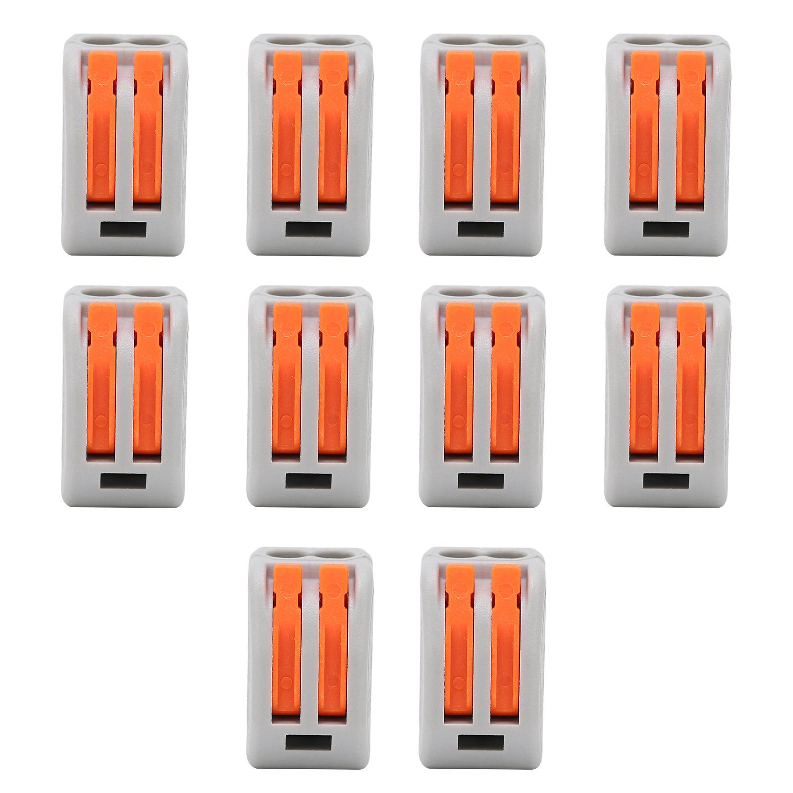 

10Pcs Wire Block Clamp Terminal Quick Conductor Flexible Hard Cable Connector PCT212