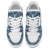 Louis Vuitton Baskets Cuir de Vache Tendances Mode Basse Top Chaussures de Skateboard Femmes Bleu Clair 1AC2AM