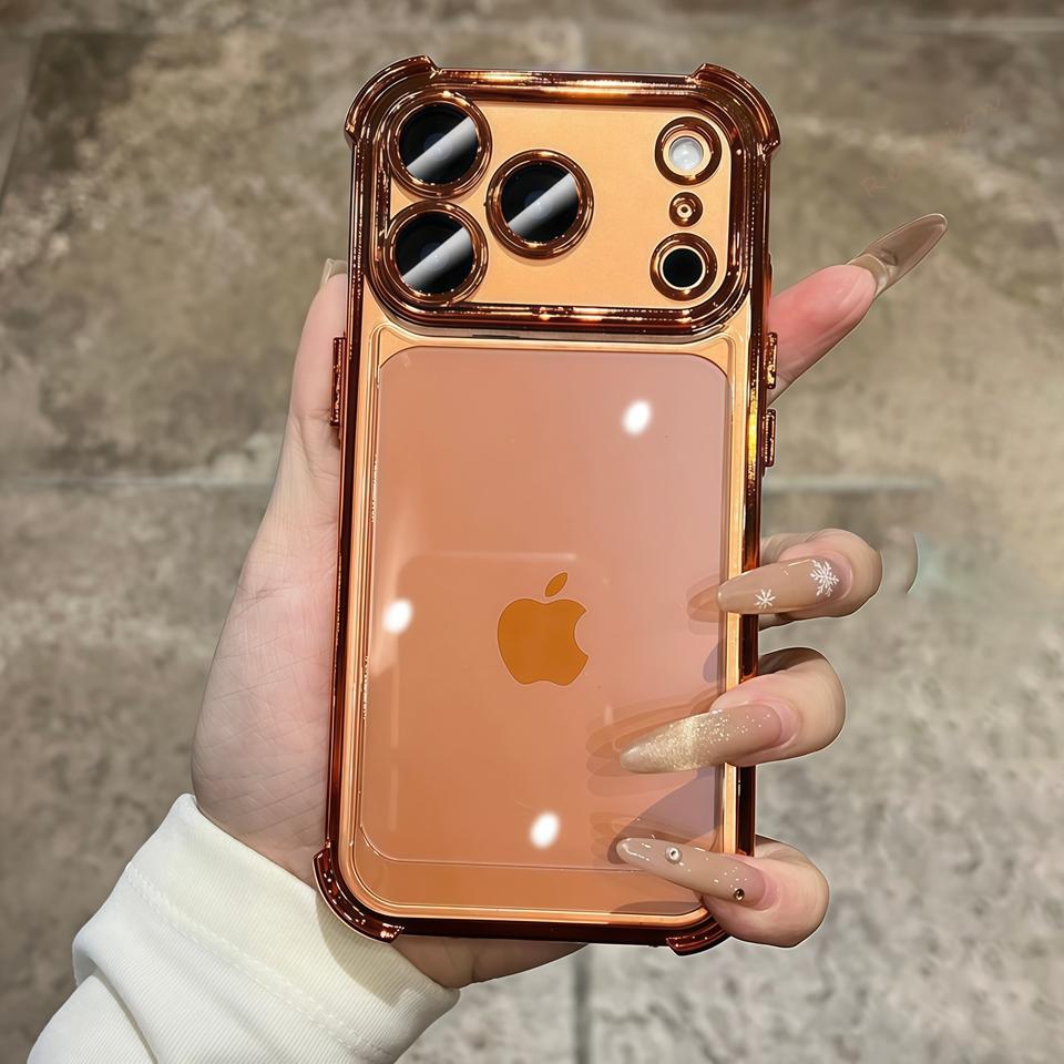Shockproof Phone Case For For Iphone 1 14 13 11 12 16 17 Air Pro Max 14 1 Plus 16Pro 17Pro Silicone Clear Plating Protector Cover