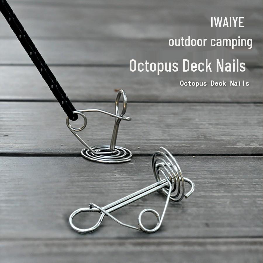 High-Strength Tent Anchor with Torsion Spring and Windproof Buckle