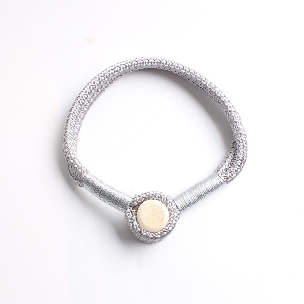 

2Pcs Magnetic Curtain Tieback Holder Hooks Buckle Clips Decorative Home Accessorie gray