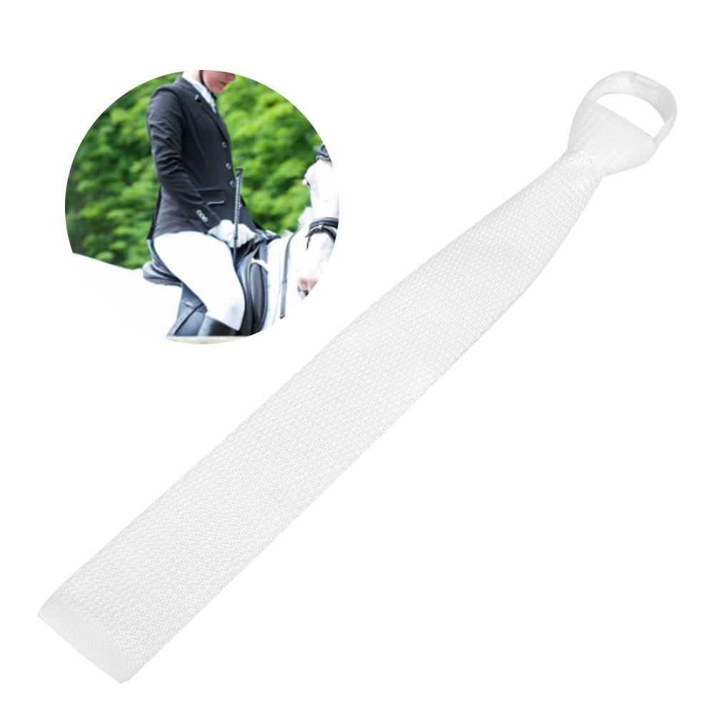White Polyester Equestrian Necktie Stock Tie Unisex Male Female Horse Riding Accessory