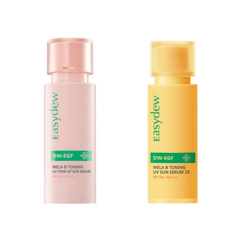 

Easydew Tone-Up Sun Serum + Melatoning Blemish Sun Serum SPF50+ PA++++ Brightening UV Care Set 40ml x 2pcs