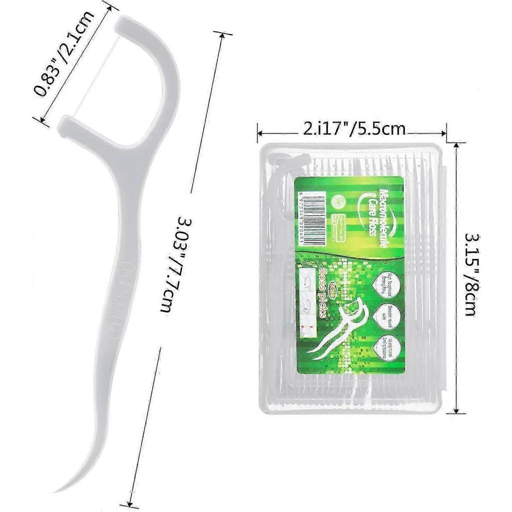 Dental Floss Kit: 50 Pieces of Dental Floss with Sticks and Holder for Dental Hygiene