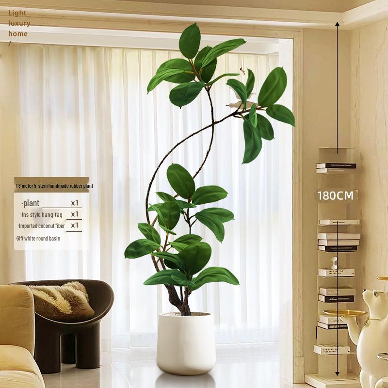 Luxurious Large Faux Green Plant Decoration for Indoor Use