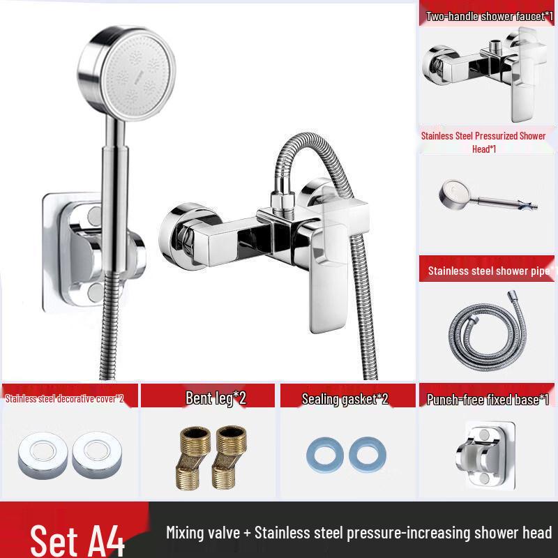 

Stainless Steel Wall-Mounted Shower & Bathtub Mixer Faucet