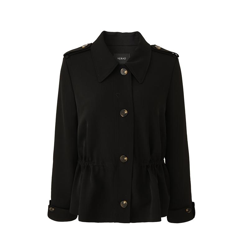 Retro British style slim fit short windbreaker women's clothing short casual jacket
