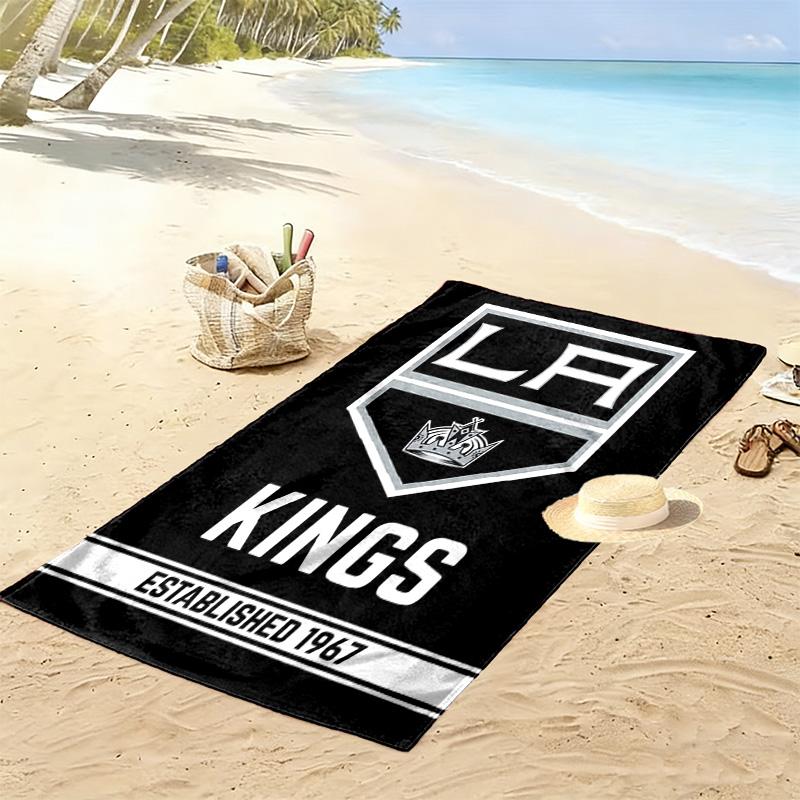 Los Angeles Kings Druck Strandtuch, Großes Weiches Schnelltrocknendes Handtuch für Strand Camping Schwimmen