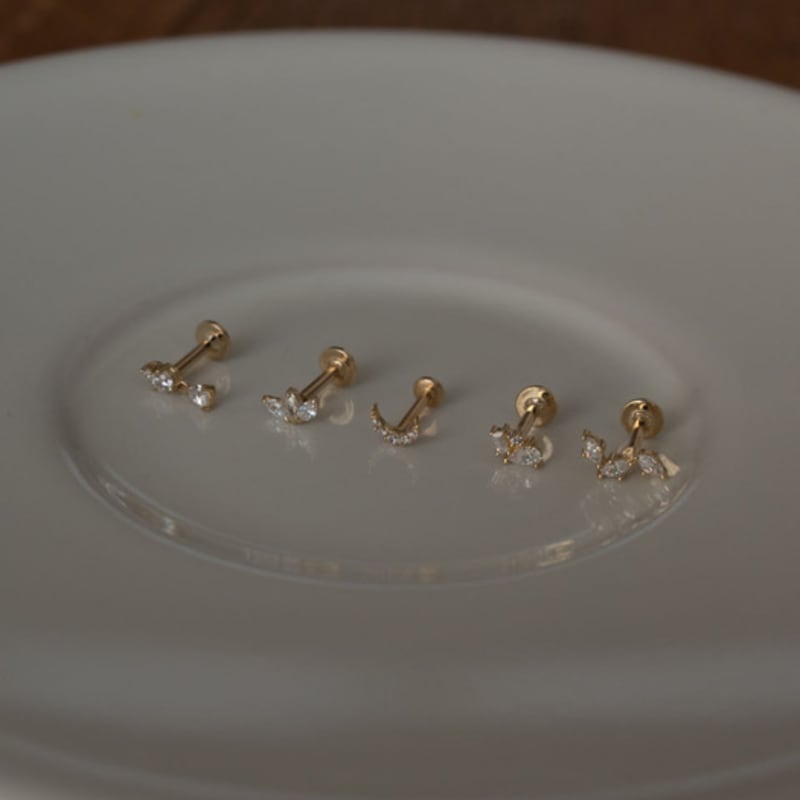 youngglow 14k cubic lablet piercing (5 types)