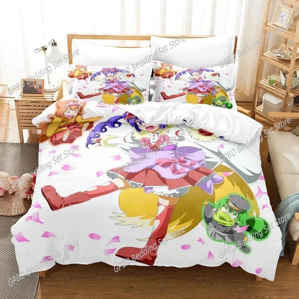 3d Kawai Anime Matoi the Sacred Slayer Beding Set Bedrom Soft Modern Bedspreads Comefortable Soft with Soft Fabric Duvet Cover Quilt Pilowcase