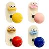 4 Pcs Dopamine Cute Smiling Face Hook Bathroom Wall No Drilling No Trace Clothes Hook Strong Load-Bearing Bathroom Towel Adhesive Hook