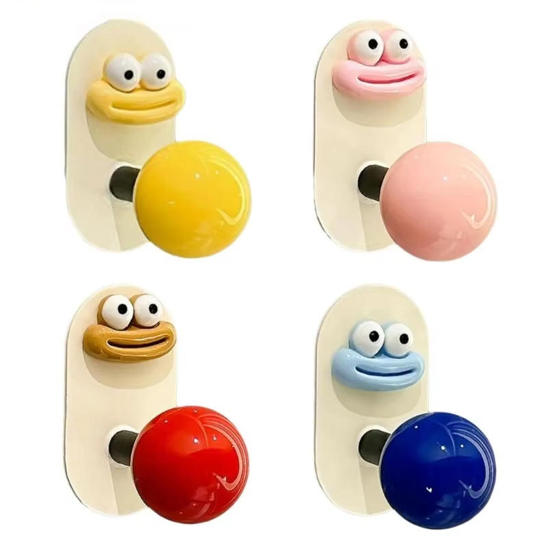 4 Pcs Bathroom Hook No Drilling No Trace Clothes Hook Strong Load-Bearing Bathroom Towel Adhesive Hook