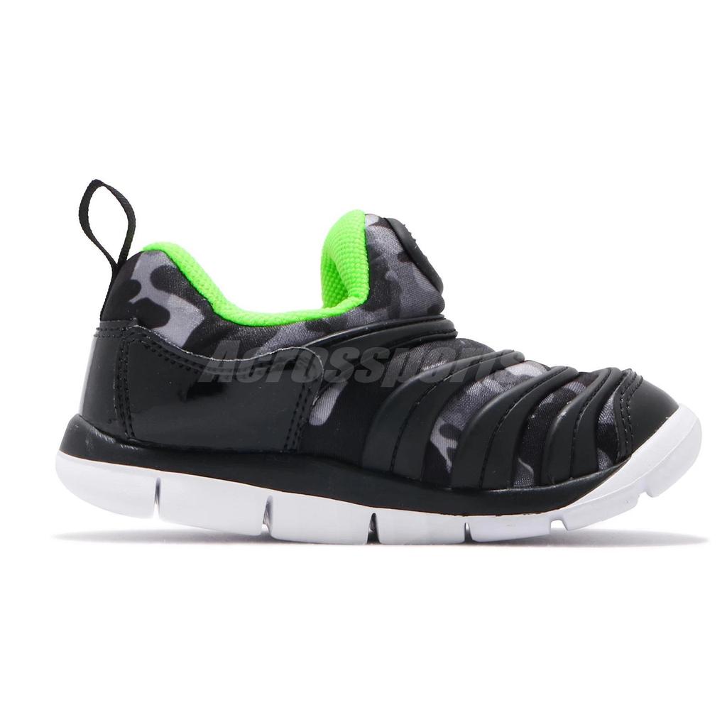 Nike Dynamo Free Low top Toddler Shoes Black Green Infant And Toddler CQ5416-941