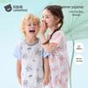 Beitais Unisex Thin Cotton Short Sleeve Pajama Jumpsuit
