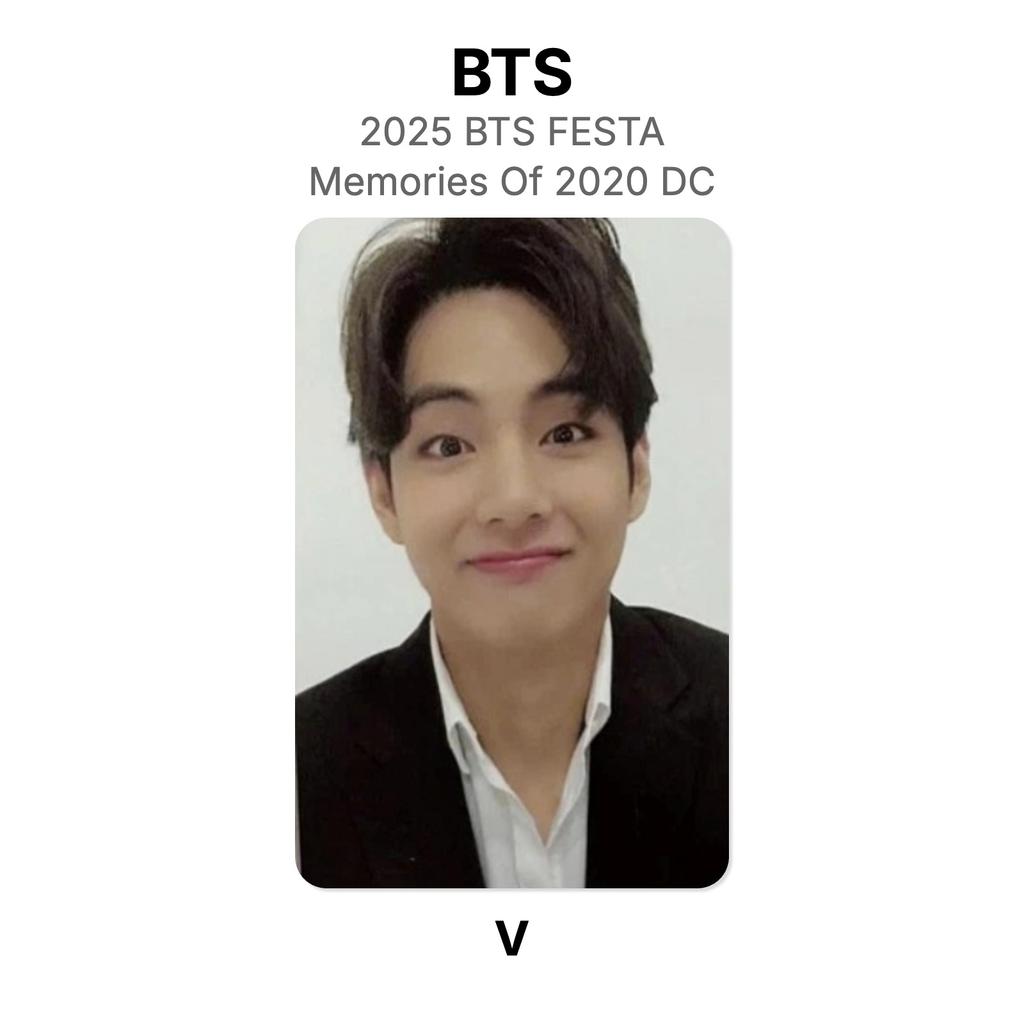 BTS 2025 BTS FESTA BTS 2020 Anıları DC Resmi Fotoğraf Kartı