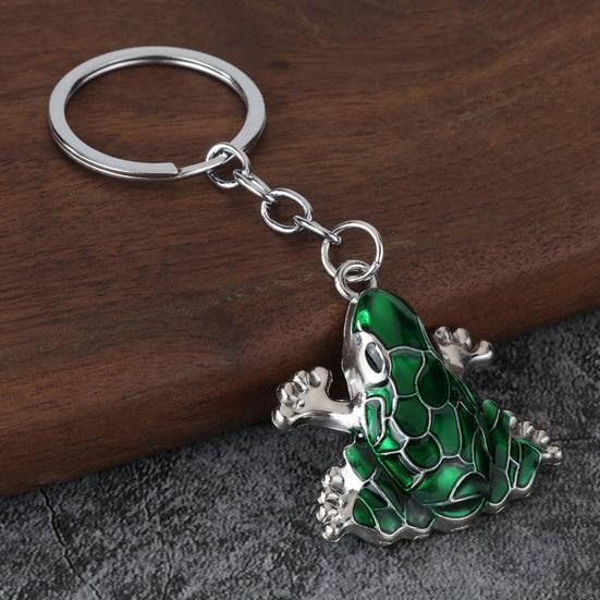 4Pcs Keychain Pendant, Zinc Alloy Frog Shape Key Ring with Chain Design, Key Chain for Keys Backpacks School Bag Accessory